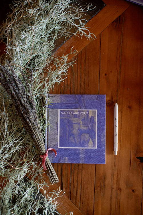 "Where Are You?" guided solitude workbook (now available for PRE-SALE - use code BREATHEPRESALE for 20% off and expect your products in 8-10 weeks - limited time only!)